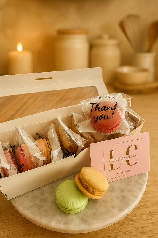Coffret Macarons Fondants – 8 pièces (2 parfums au choix) - 130g environ