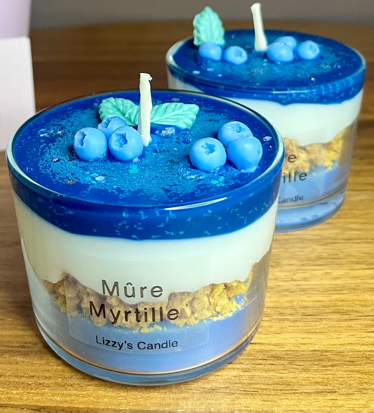 Bougie gourmande - Cheesecake Mûre Myrtille - 170 g net