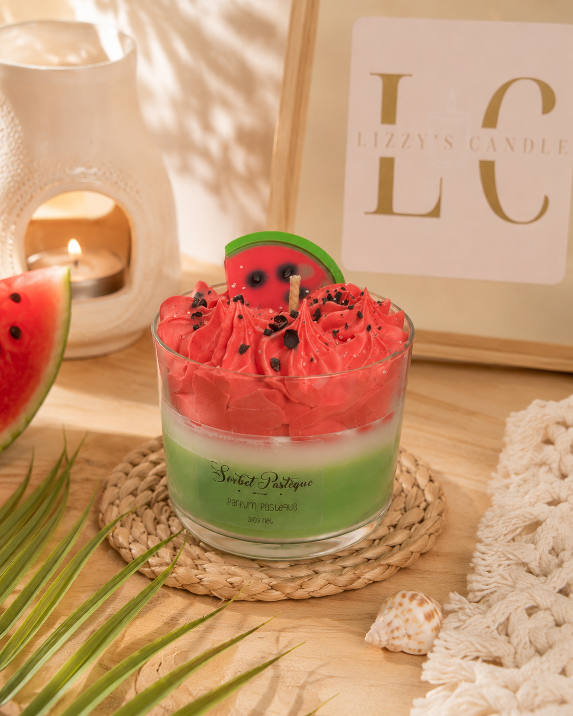 Bougie gourmande - Sorbet Pastèque - 300g net